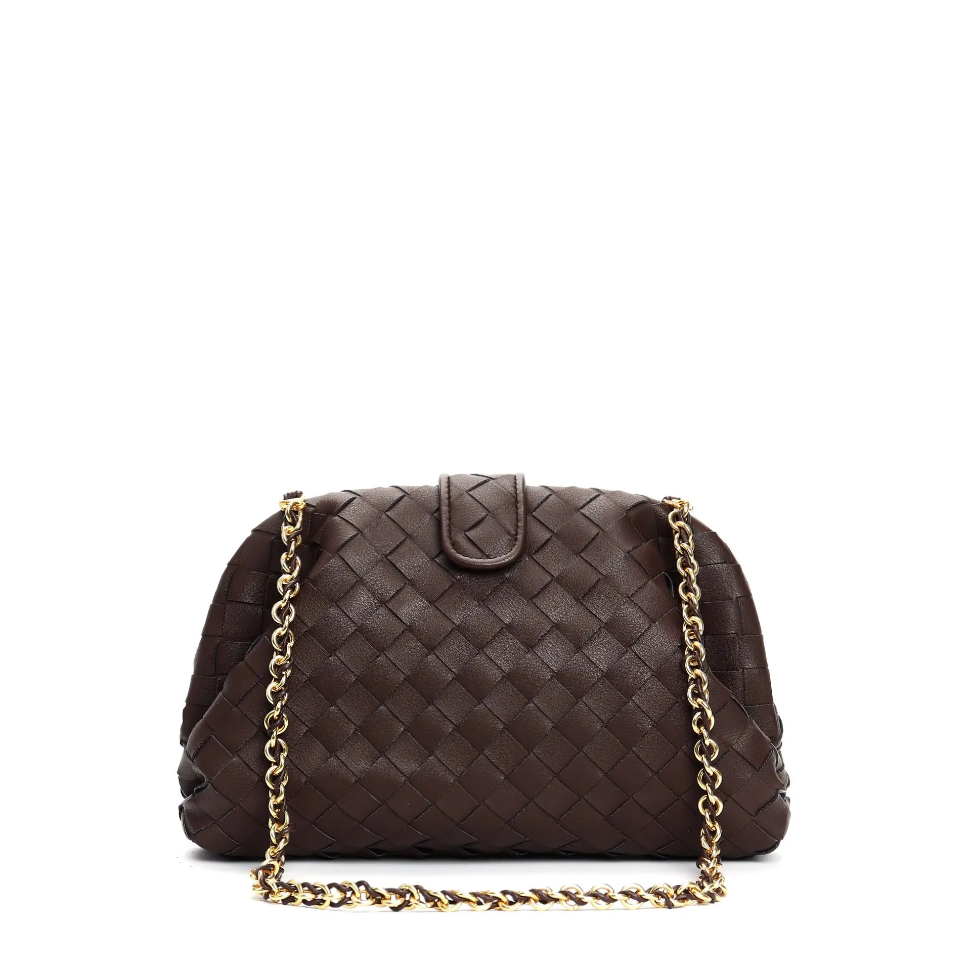 Genuine Leather Woven Small Square Shoulder Messenger Bag DazzleTrove