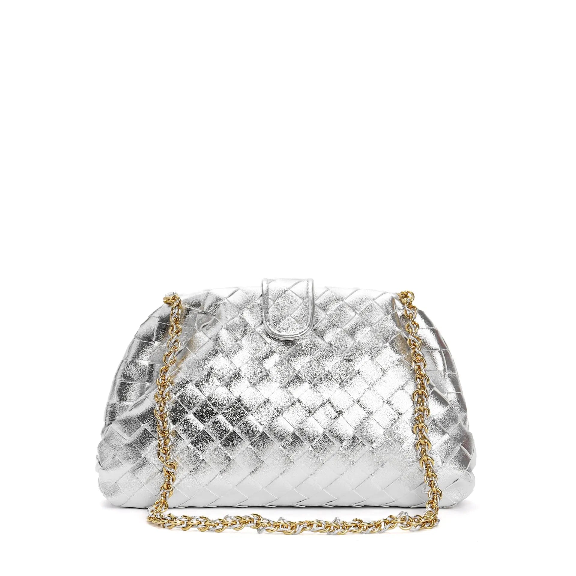 Genuine Leather Woven Small Square Shoulder Messenger Bag DazzleTrove