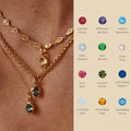 Stainless Steel Twelve Birthday Stone Necklace 12 Birthday Stone Love Pendant Moon Stone Women's Gift Jewelry DazzleTrove