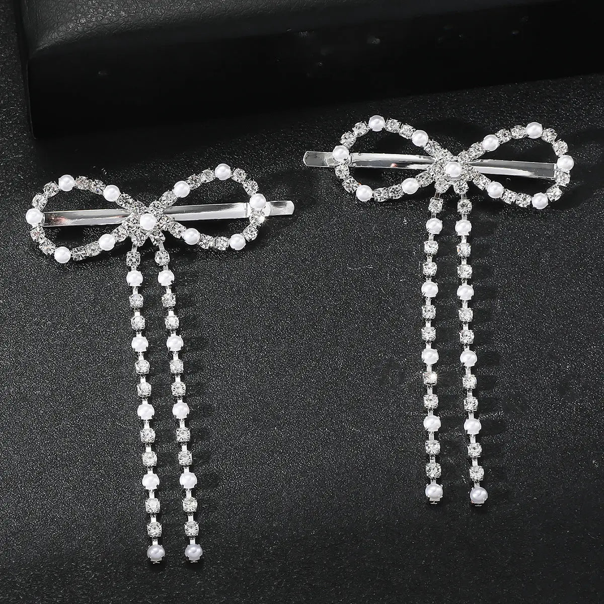 Bow Barrettes Side Long Tassel DazzleTrove