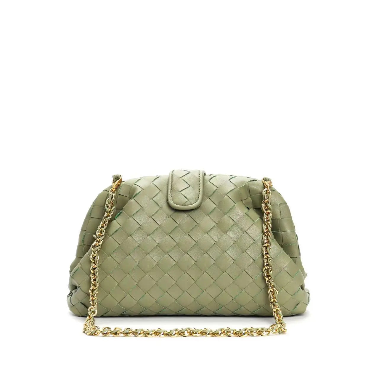 Genuine Leather Woven Small Square Shoulder Messenger Bag DazzleTrove