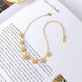 Titanium Steel Plated 18k Simple Flower Anklet DazzleTrove