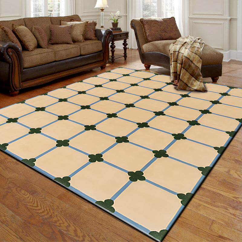 Retro Living Room Carpet Easy-care Wear-resistant Floor Mat DazzleTrove