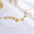 Titanium Steel Plated 18k Simple Flower Anklet DazzleTrove