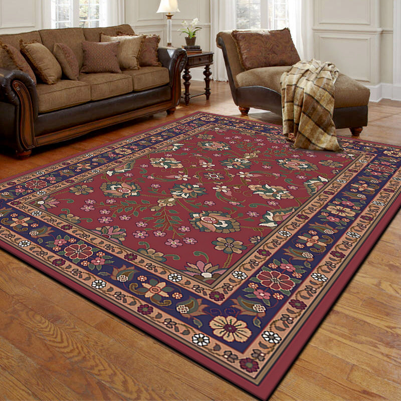 Retro Living Room Carpet Easy-care Wear-resistant Floor Mat DazzleTrove