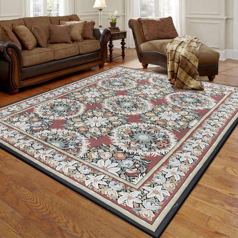 Retro Living Room Carpet Easy-care Wear-resistant Floor Mat DazzleTrove