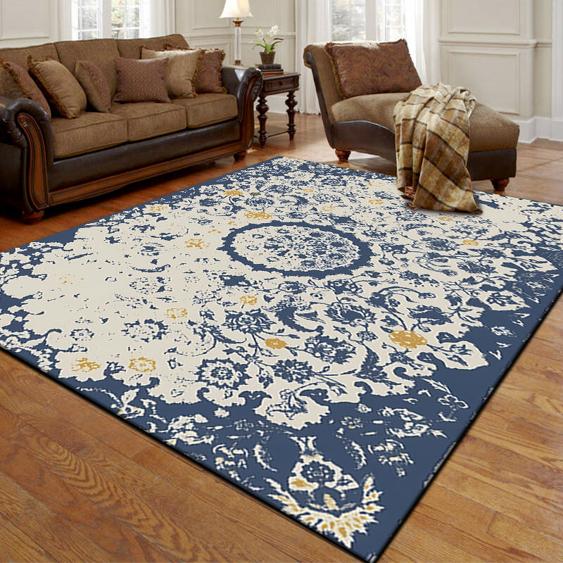 Retro Living Room Carpet Easy-care Wear-resistant Floor Mat DazzleTrove