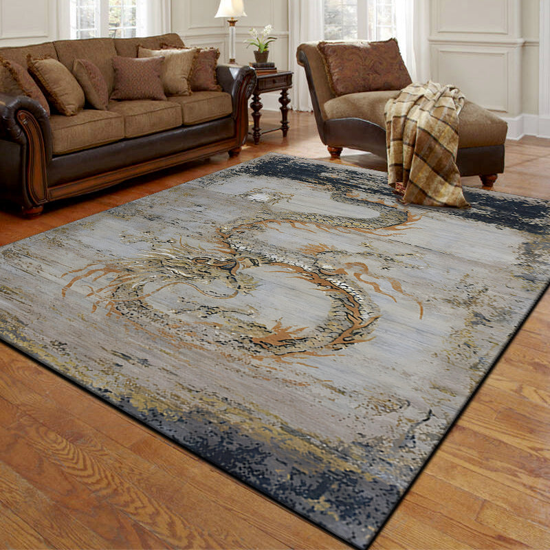 Retro Living Room Carpet Easy-care Wear-resistant Floor Mat DazzleTrove