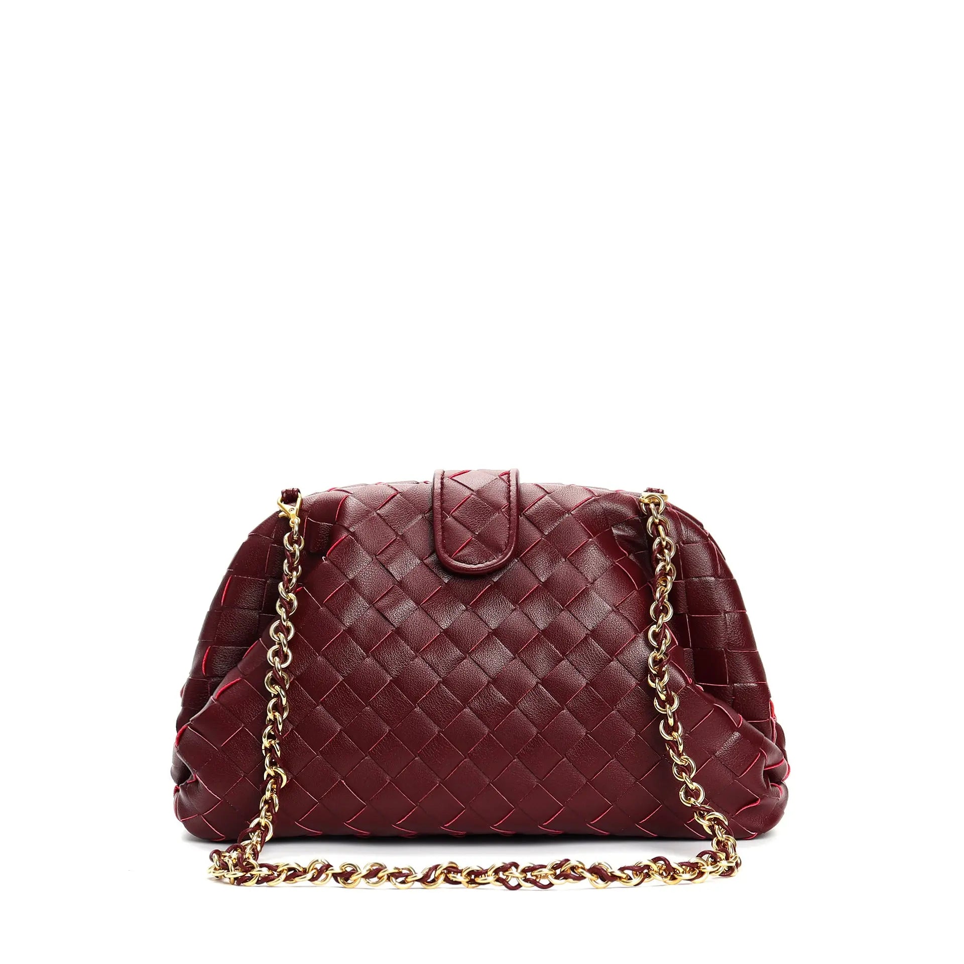 Genuine Leather Woven Small Square Shoulder Messenger Bag DazzleTrove
