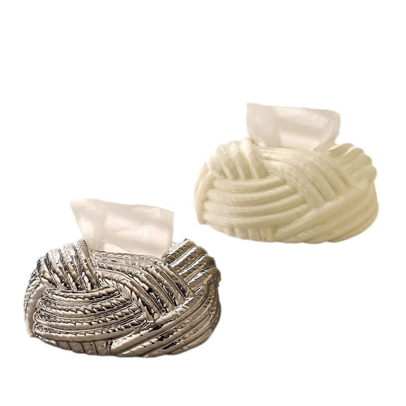 Cream Desktop Design Style Living Room High-end Tissue Box