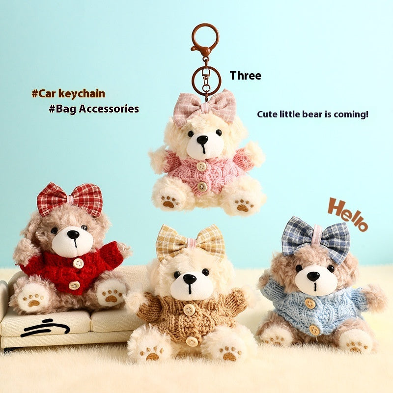 Fashion Plush Bear Doll Keychain Pendant