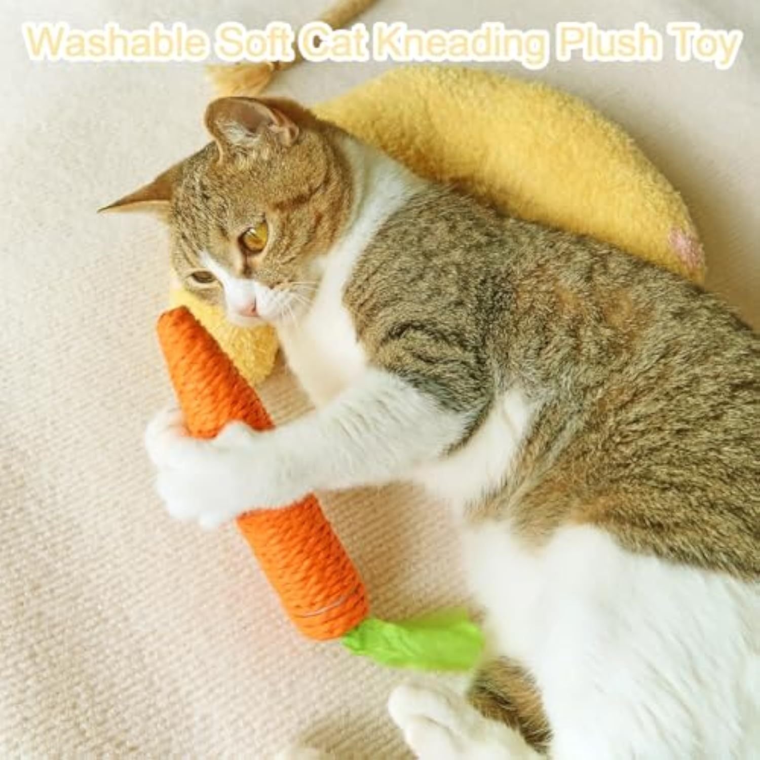 Cat Pillow Soft Cat Kneading Cat Pillows For Indoor Cats Cat Neck Pillow For Comfortable Sleep Cat Calming Pillow Products Plush Cat Toy Washable DazzleTrove