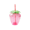 500ml Kawaii Strawberry Water Bottle Cute Strawberry Straw Water Bottle PP Milk Coffee Straw Cup Juice Drinkware Kitchen DazzleTrove