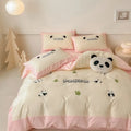 Cotton Four-piece Set Washed Fitted Sheet Duvet Cover Sheets Three-piece Bedding Set DazzleTrove