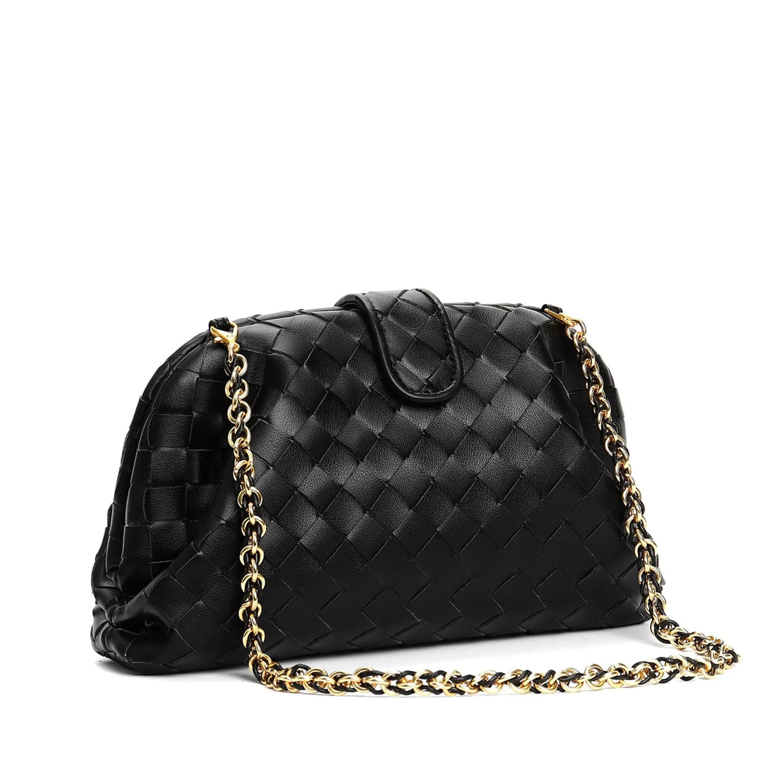 Genuine Leather Woven Small Square Shoulder Messenger Bag DazzleTrove