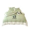 Cotton Four-piece Set Washed Fitted Sheet Duvet Cover Sheets Three-piece Bedding Set DazzleTrove
