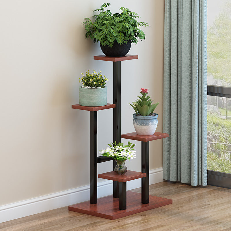 Living Room Wrought Iron Flower Rack Stepped Balcony Flower Stand