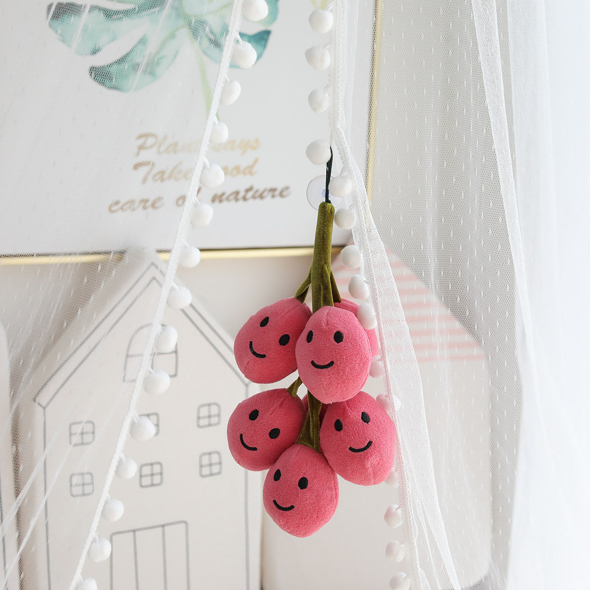 Cute String Of Grapes Plush Toy Doll Pendant DazzleTrove