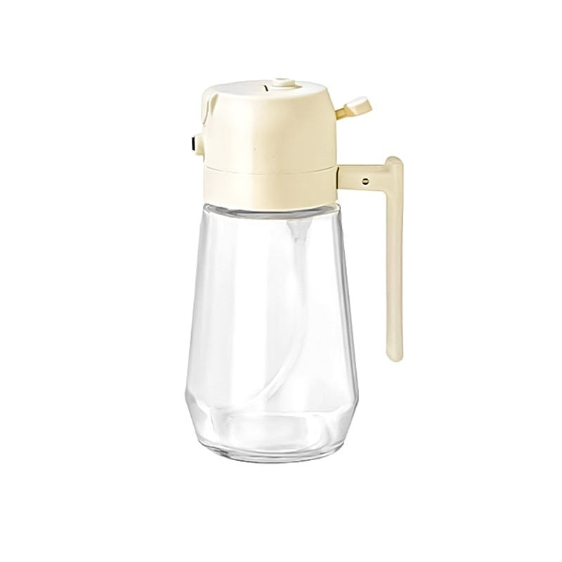 470ML Olive Oil Sprayer Dispenser For Cooking BBQ 2 In 1 Glass Oil Vinegar Soy Sauce Spray Kitchen Oil Bottle For Air Fryer DazzleTrove
