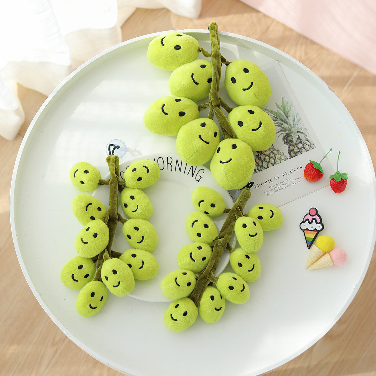Cute String Of Grapes Plush Toy Doll Pendant DazzleTrove