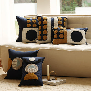 Spring And Summer Loop Tufted Embroidery Pillow Cover