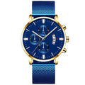 Mens Business Luxury Watches For Men Mesh Band Quartz Watch DazzleTrove