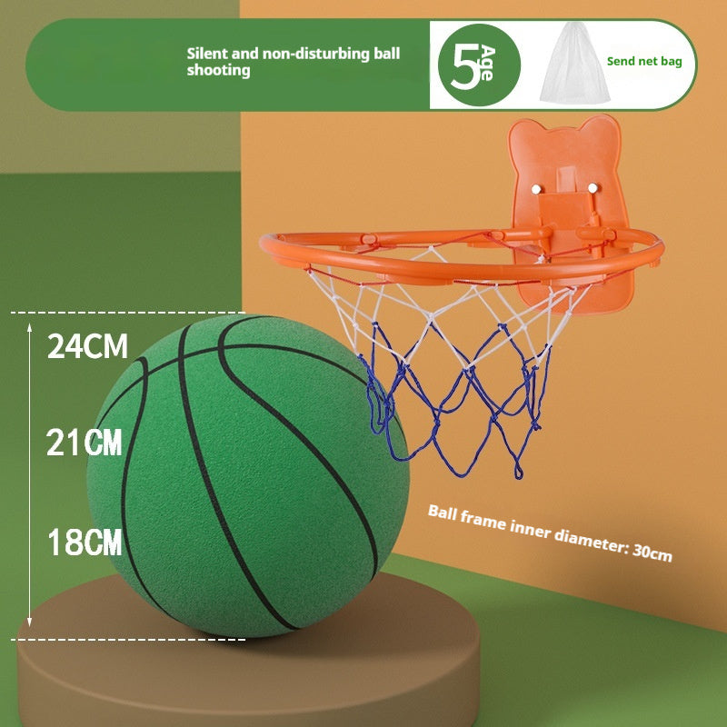 Children's Indoor Silent Shooting Basketball Plus Ball Frame