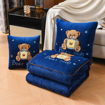 Plush Milk Fiber Pillow Blanket