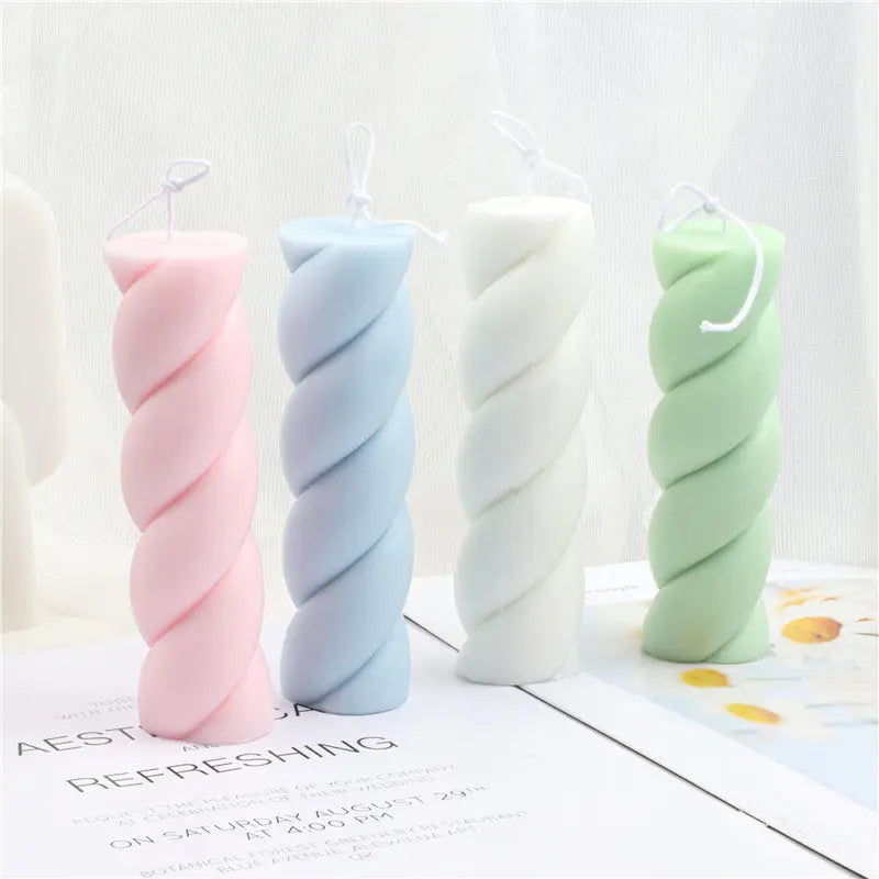 Silicone Cotton Candy Candle Mold DIY Wool Twisted Hemp Flower Fragrance DazzleTrove