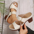 Women's Casual Anti Slip Thick Soled High Heel Sandals DazzleTrove